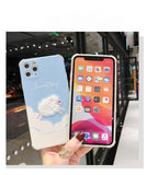 Cute Embroidery Sheep Leather Case for iPhone 13 12 11 Pro Max Mini