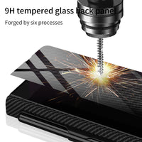 Glass And Leather Full Protection S Pen Holder Case for Samsung Galaxy Z Fold 3