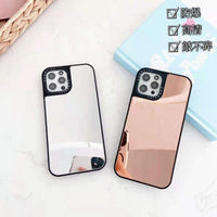 Solid Color Luxury Plating Mirror Phone Case For iPhone 12 11 XS Series