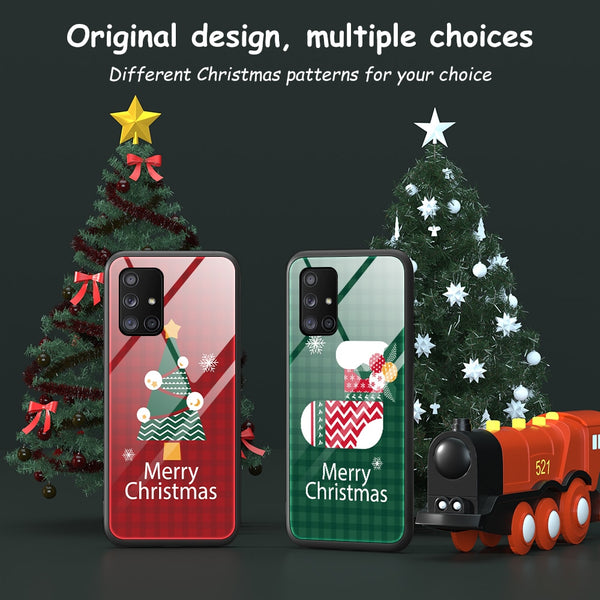Merry Christmas Tempered Glass Case For Samsung Galaxy S20 Ultra & Note 20 Ultra