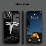 Super Electric Car Tempered Glass Case For iPhone 14 13 12 series