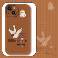 Cute Duck Color Square Block Pastel Case For iPhone 14 13 12 series