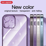 Original Transparent Plating TPU Phone Case For iPhone 12 11 Pro Max