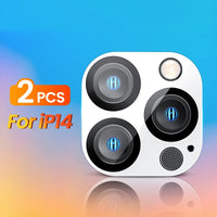 2PCs Tempered Glass Camera Lens Protector for iPhone 14 13 series