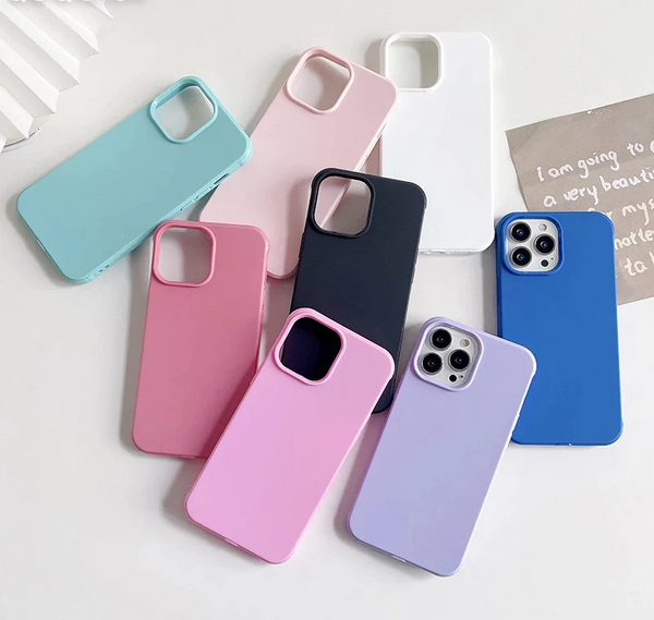 Shockproof Bumper Silicone Candy Color Soft Case For iPhone 15 14 13 12 series