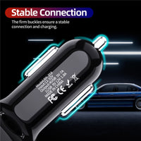 48W Fast Charging 4 Ports USB Car Charge For iPhone Xiaomi Huawei Mobile Phone