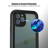 Waterproof Clear Transparent Crystal Full Coverage Case For iPhone 12 11 XS Series