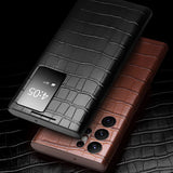 Leather Case with Smart View for Samsung Galaxy S22 series