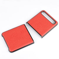 Luxury Fashion Leather Plain Weave Cases for Samsung Galaxy Z Flip