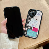 Cute Label Pattern Shockproof Silicone Case For iPhone 13 12 11 Series