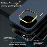 Luxury Leather Plating Case for iPhone 13 12 11 Pro Max