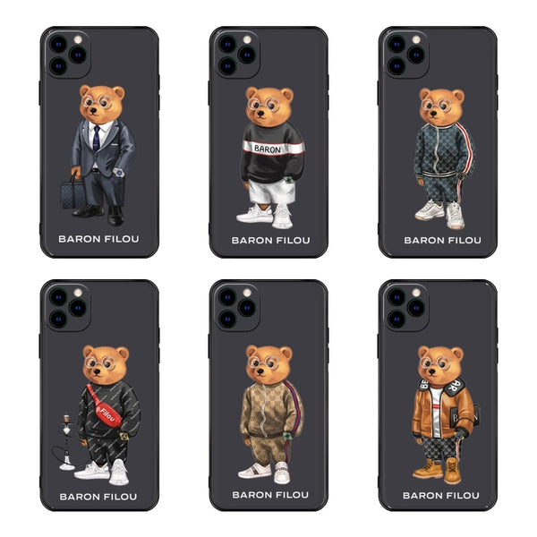 Cute Fashion BEAR Soft Silicone Case For iPhone 12 11 Series