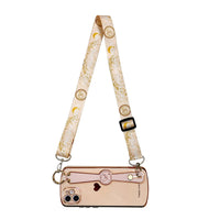 Luxury Electroplating Oval Case With Wristband Stand & Lanyard For iPhone 12 11 Series