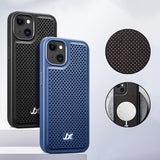 Cooling Mesh Leather Case for iPhone 13 12 11 Pro Max