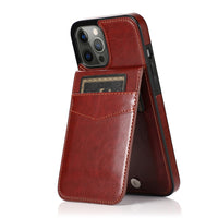 2021 NEW Vertical Leather Flip Cover Card Holder Case For iPhone 12 Series