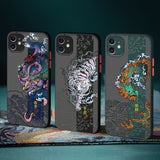 Shockproof Matte Embossed Soft Cover with Finger Ring Case for iPhone 12 11 Series