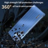 Brushed Metal Soft TPU Frame Case for Samsung Galaxy S22 S21 S20 Ultra Plus FE