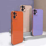 Bling Gold Soft Slim Cover Square Frame Plating Protection Case For iPhone 11 Series