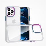 Acrylic Gradient Metal Lens Frame Case For iPhone 13 12 11 Pro Max Mini