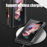 Card Slot Pen Holder Leather Case for Samsung Galaxy Z Fold 3