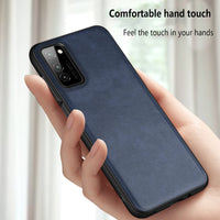 Retro Leather Soft TPU Edge Back Cover Leather Magnetic Car Case for Galaxy S20 Series