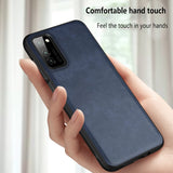 Retro Leather Soft TPU Edge Back Cover Leather Magnetic Car Case for Galaxy S20 Series