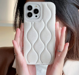 Luxury Flannel Wavy Pattern Case for iPhone 14 13 12 series