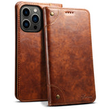 PU Leather Magnetic Flip Case with Card Holders Stand TPU Inner for iPhone 13 12 11 Series