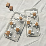 The New Lovely Cookies Milk Stars Little Bear Phone Case for iPhone 12 11 XS Series