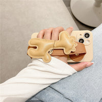 Cute 3D Giraffe Wrist Stand Crossbody Case for iPhone 13 12 11 Pro Max