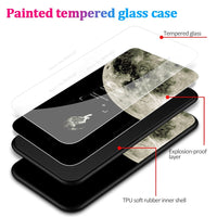 Color Tempered Glass Hard PC Case For Samsung Galaxy S21 Series