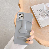 Stone Statue Cartoon Soft Silicon Phone Case for iPhone 11 Series