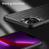 Leather Metal Camera Protector Shockproof Case For iPhone 13 12 11 Series