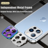 Metal Plating Aluminium Frame Camera Protector Shockproof Case For iPhone 13 12 Series
