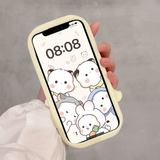 Cartoon Pink Curly Hair Lovely Boy Shockproof Case For iPhone 14 13 12 series