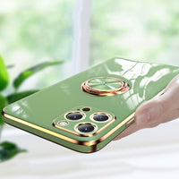 Luxury Plating Holder Ring Grip Case for iphone 13 12 11 Pro Max