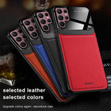 Retro Leather Texture Back Case for Samsung Galaxy S22 Ultra Plus