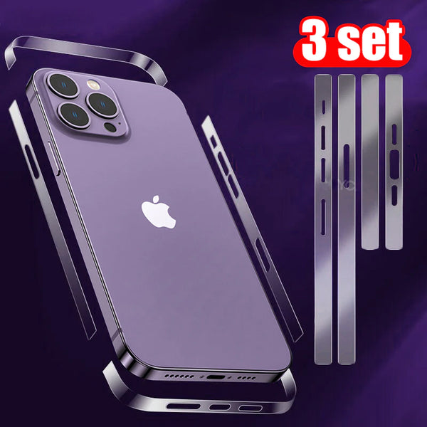 3 Set Clear Matte Sticker Side Film Frame Protector for iPhone 14 13 12 series