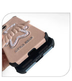 Angel Shockproof Embroidery Craft Bracket Case For iPhone 12 11 Series