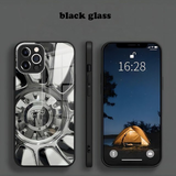 Super Electric Car Tempered Glass Case For iPhone 14 13 12 series