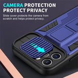 Slide Lens Armor Shockproof Invisible Bracket Back Case For iPhone 13 12 11 13 Pro Max