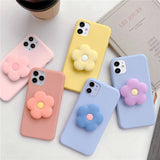 Cute 3D Cartoon Soft Silicone Stand Holder Case For iPhone 11 Series