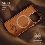 Genuine Leather Magsafe Magnetic Wireless Charging Case for iPhone 13 series