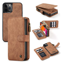 Luxury Fashion Multi-functional Leather Zipper Flip Wallet Case For iPhone 12 Pro Max 1