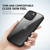 Simple Transparent TPU PC Hybrid Case for iPhone 13 12 11 Pro Max