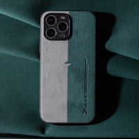 Luxury Suede Leather Back Case for iPhone 13 12 11 Pro Max Mini