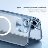 Clear Magsafe Magnetic Case Aluminum Alloy Protection Bar for iPhone 13 12 series