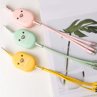 3in1 Cute Candy Data USB Fast Charging Cable For iPhone Android Phone