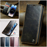 Magnetic Flip Leather Wallet Case For iPhone 14 13 12 series