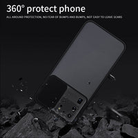 Slide Camera Lens Protection Phone Case for Samsung S21 S20 Note 20 Series